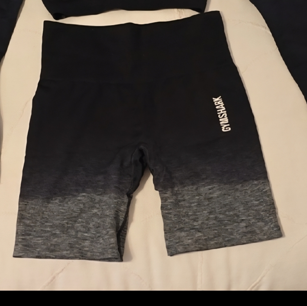 Gymshark Black and Gray Ombre Shorts
